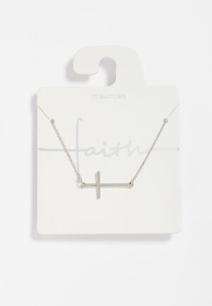 Dainty Side Cross Necklace