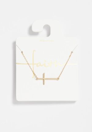 Dainty Side Cross Necklace