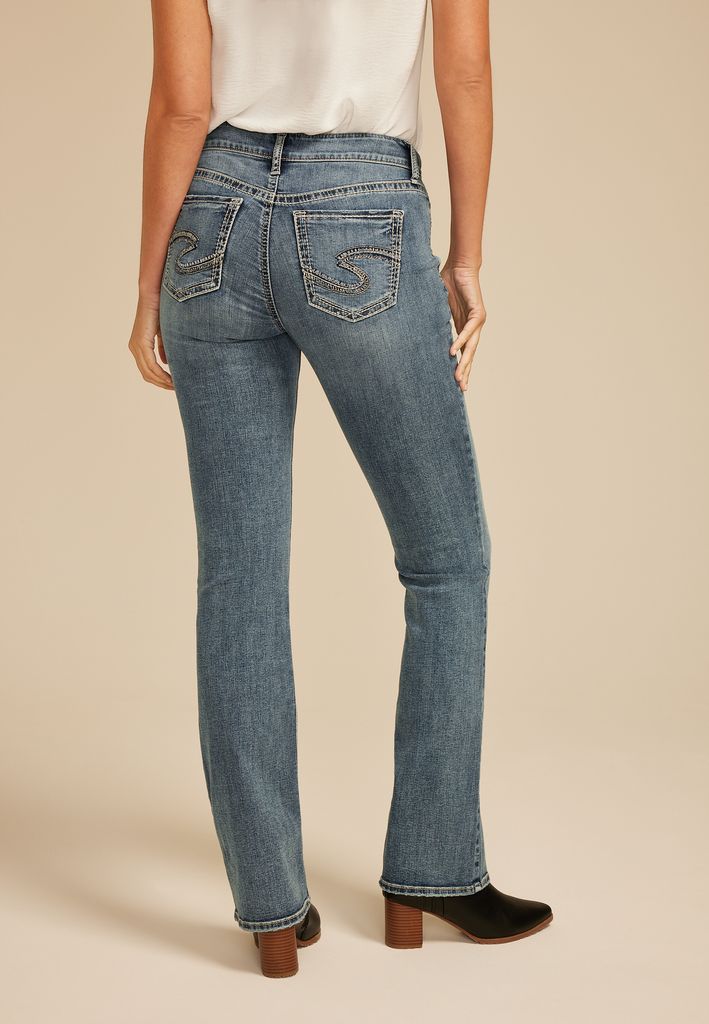 Silver Jeans Co.® Suki Curvy Mid Rise Thick Stitch Slim Boot Jean - Image 2