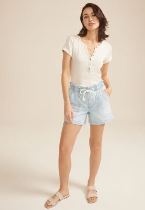 m jeans by maurices&trade; Soft Light High Rise Drawstring 5in Short