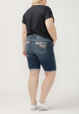 Plus Size Silver Jeans Co.&reg; Suki Curvy Mid Rise Americana 10in Bermuda Short