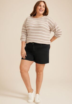 Plus Size m jeans by maurices&trade; Black High Rise 5in Short