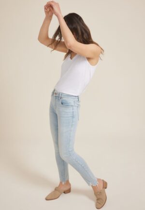 m jeans by maurices&trade; Light High Rise Ripped Hem Ankle Jegging