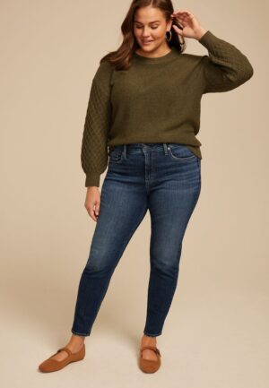 Plus Size Silver Jeans Co.&reg; Suki Curvy Mid Rise Skinny Jean