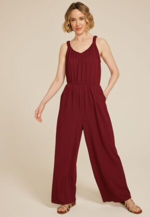 Bare Wavy Ribbed Jumpsuit