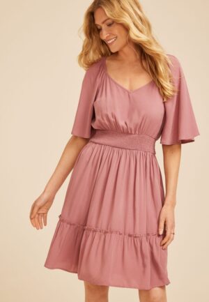 Flutter Textured Skater Dress