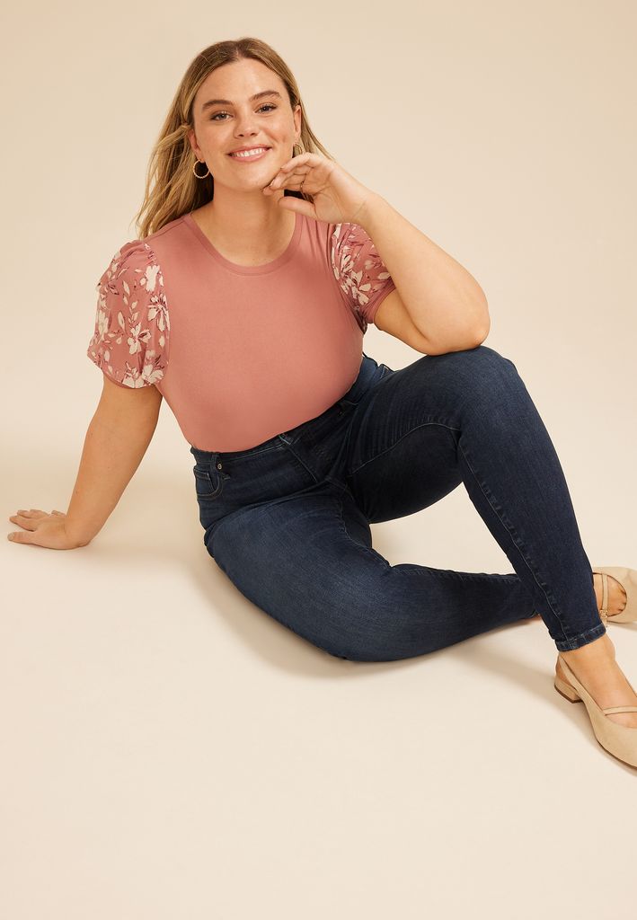 Plus Size m jeans by maurices™ Dark Sculpt High Rise Skinny Jean