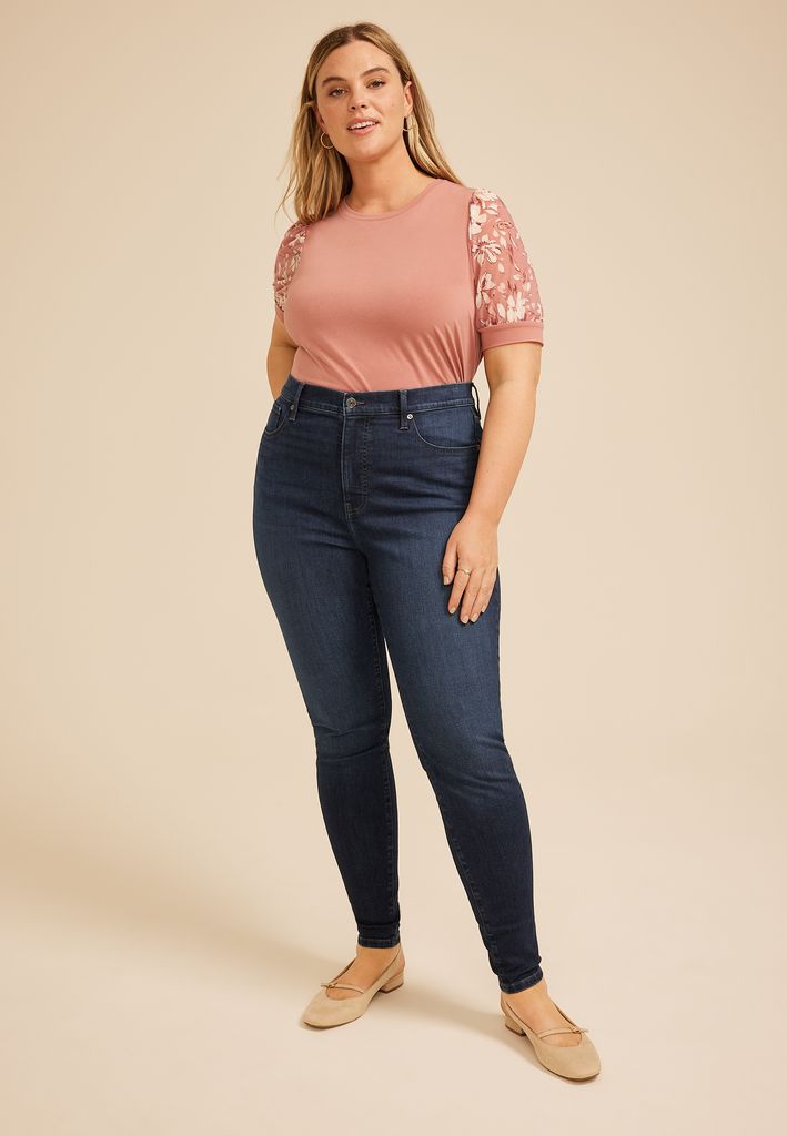 Plus Size m jeans by maurices™ Dark Sculpt High Rise Skinny Jean - Image 3