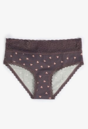 Simply Comfy Cotton Heart Print Hipster Panty