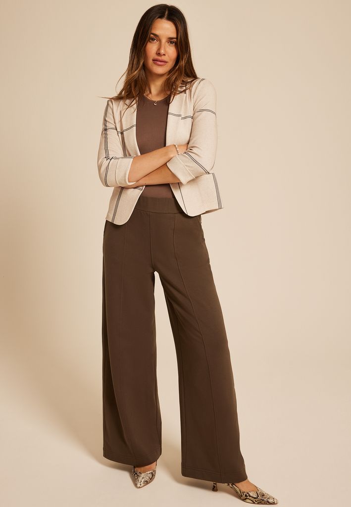 Knit High Rise Wide Leg Pant - Image 3