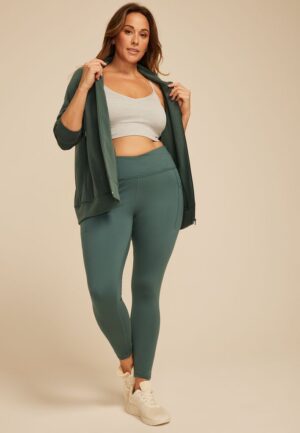 Plus Size Smooth Crossover High Rise Legging