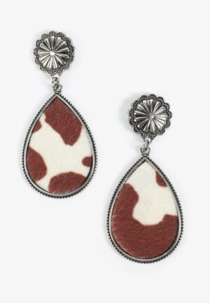 Cow Print Teardrops Earrings