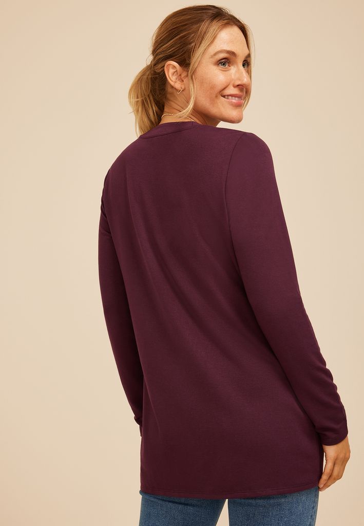 Purple Lace Open Front Cozy Cardigan - Image 2