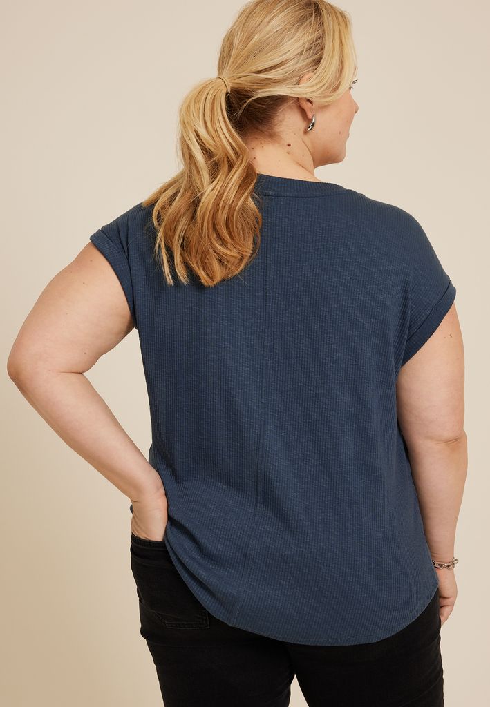 Plus Size 24/7 Berkley V Neck Tee - Image 2