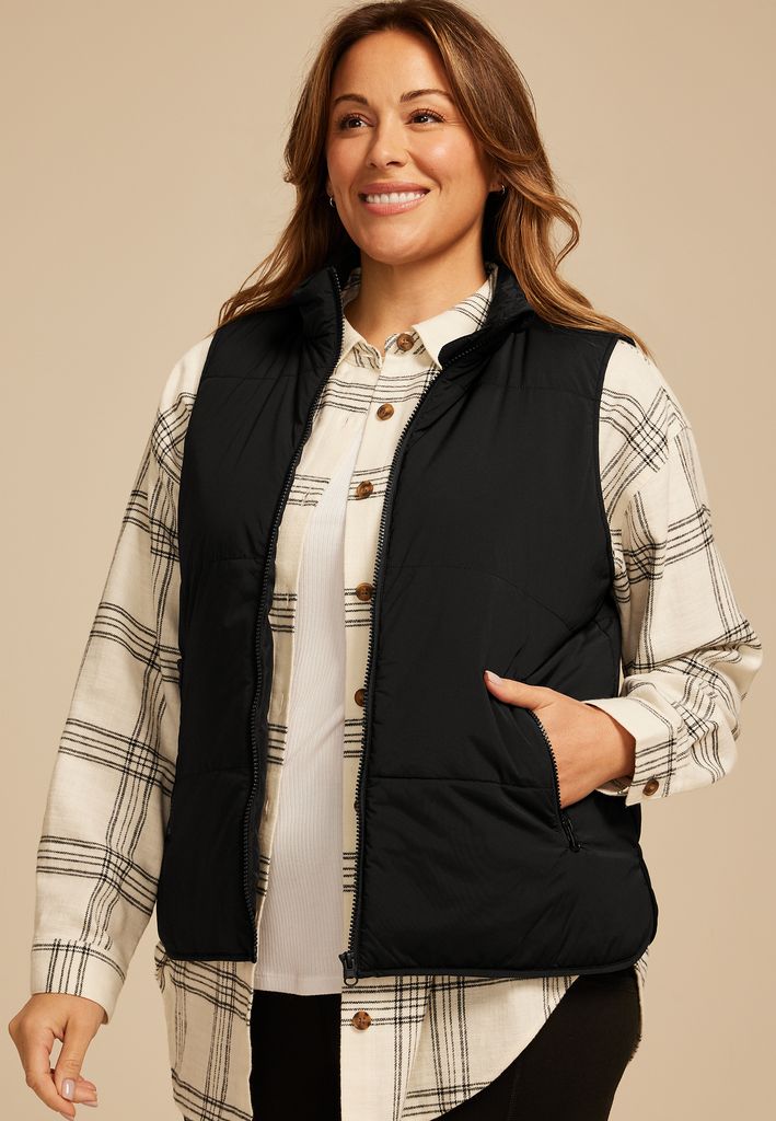 Plus Size Lightweight Quilted Vest