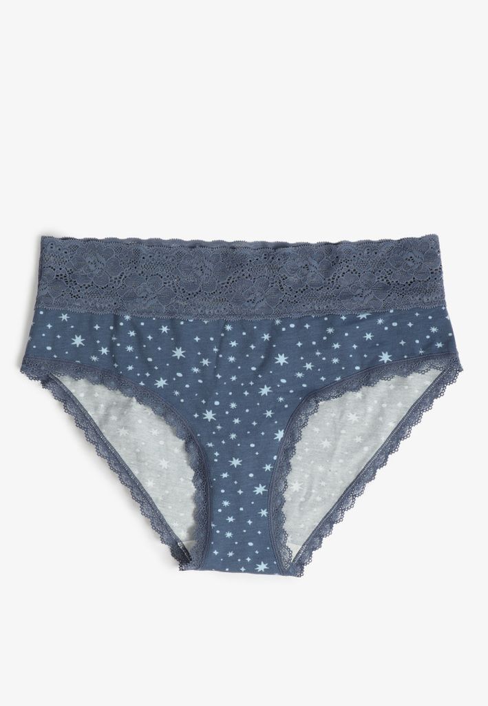 Simply Comfy Cotton Star Print Hipster Panty