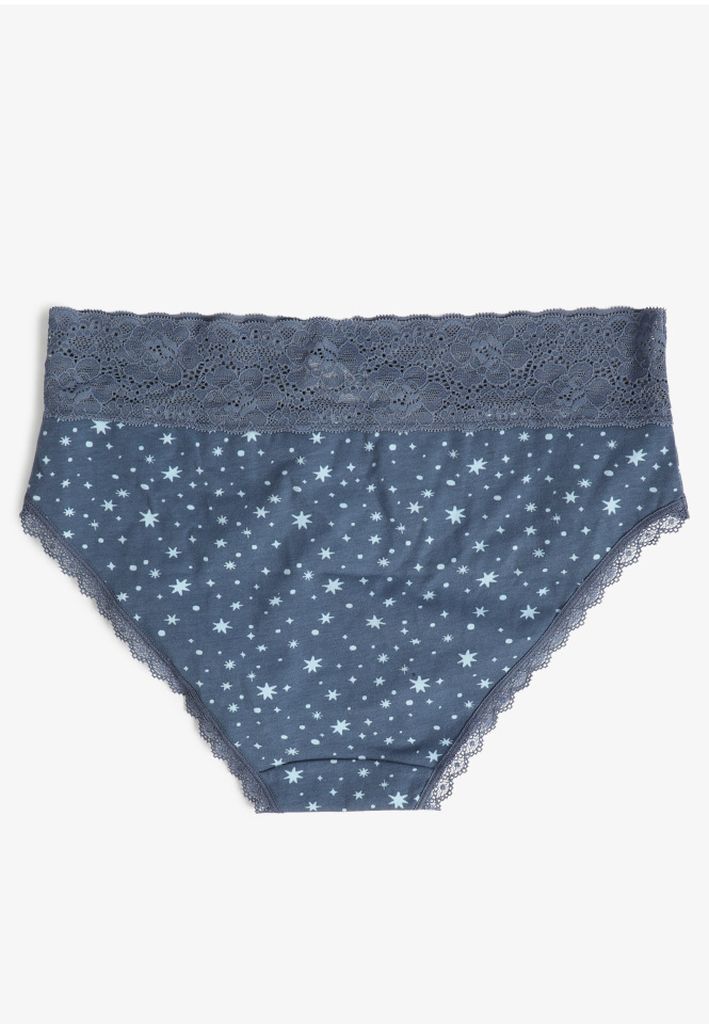 Simply Comfy Cotton Star Print Hipster Panty - Image 2