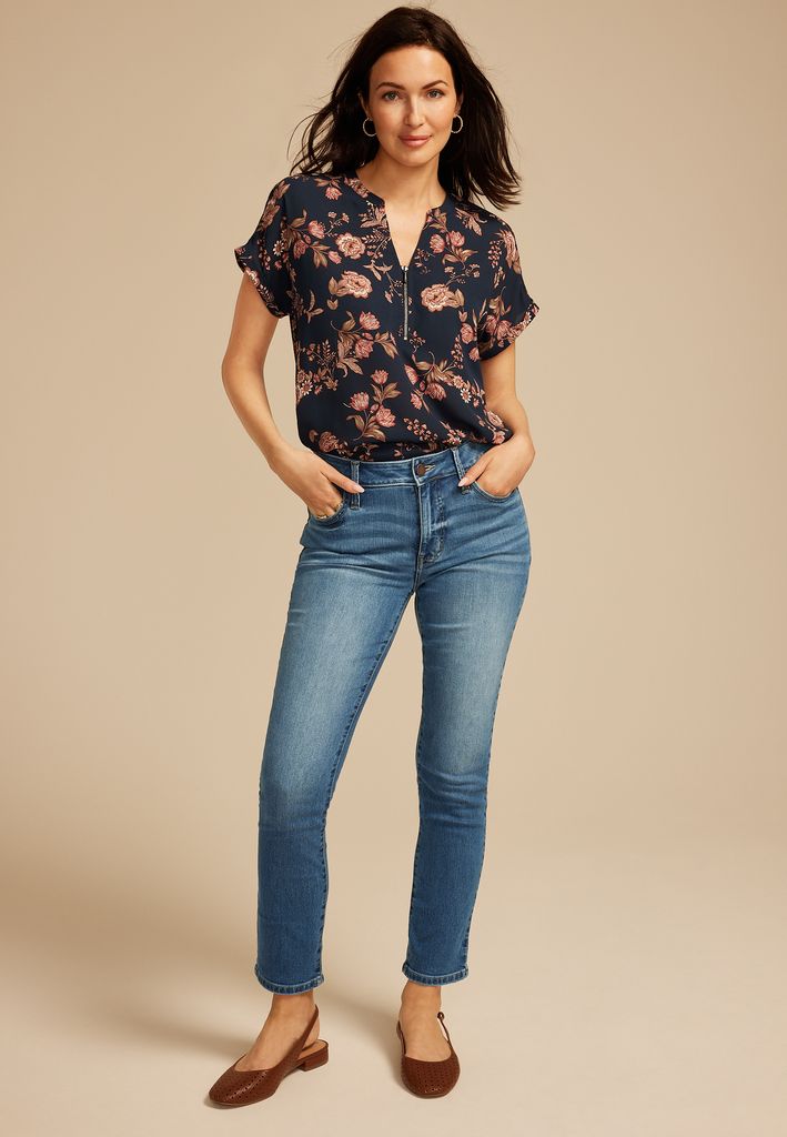 Everflex™ High Rise Back Seamed Slim Straight Jean - Image 3