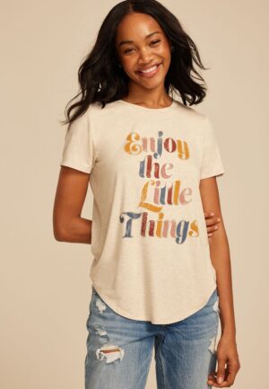 Enjoy The Little Things Classic Fit Graphic Tee