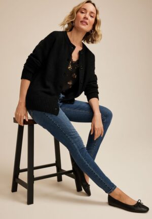 Knit Button Front Cardigan