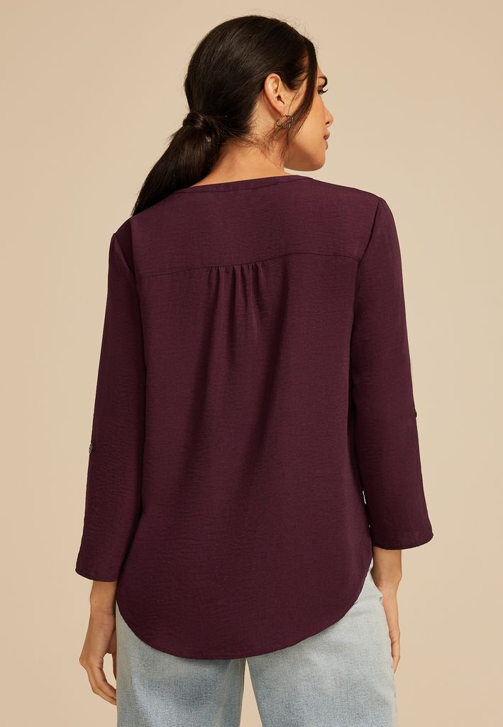 Atwood 3/4 Sleeve Popover Blouse - Image 2