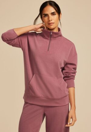 Scuba Knit Quarter Zip Sweatshirt