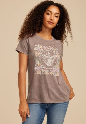 Floral Butterfly Classic Fit Graphic Tee