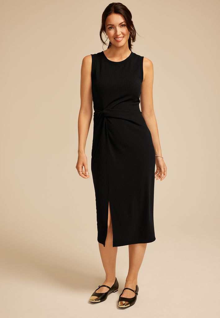 24/7 Bare Twist Waist Midi Dress - Image 3