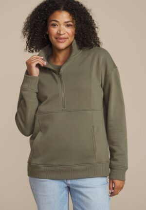 Variegated Half Zip Sweatshirt