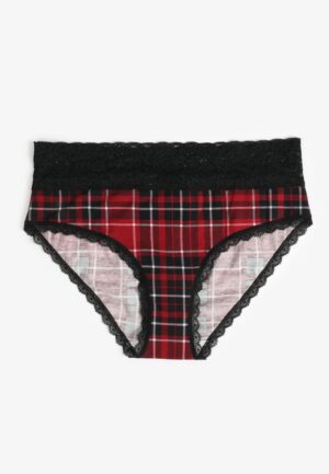 Simply Comfy Cotton Plaid Hipster Panty