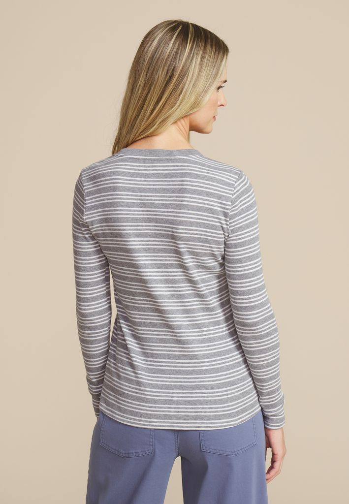24/7 Striped Ada Ribbed Long Sleeve Tee - Image 2