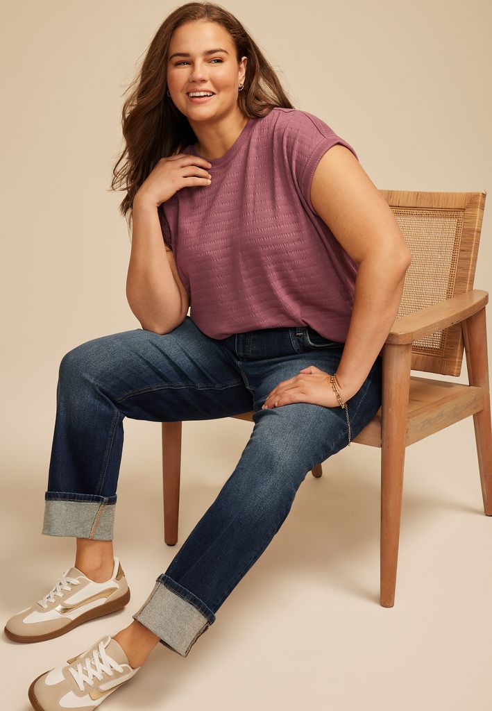 Plus Size 24/7 Textured Clara Tee