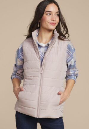 Champagne Quilted Vest