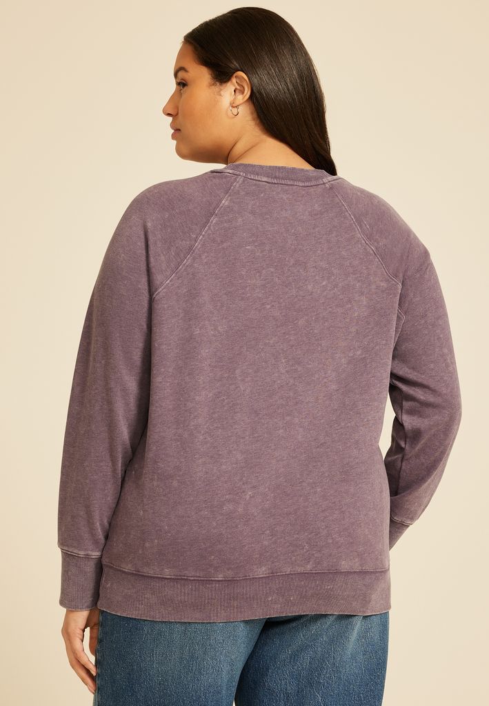 Plus Size Coffee And Books Relaxed Fit Sweatshirt - Image 2
