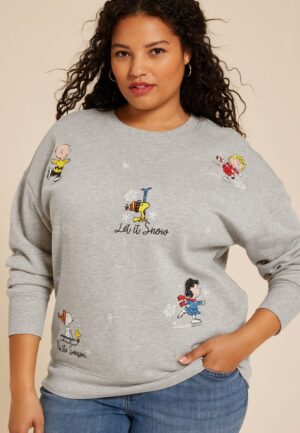 Plus Size Peanuts Relaxed Fit Sweatshirt