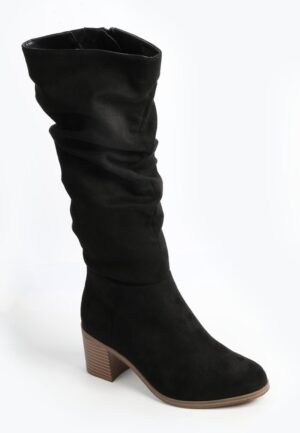SuperCush Lydia Faux Suede Block Heel Tall Boot