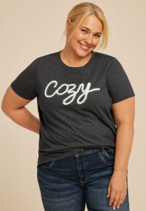 Plus Size Cozy Classic Fit Graphic Tee
