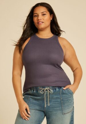 Plus Size 24/7 Cozy Highline Ribbed Tank Top