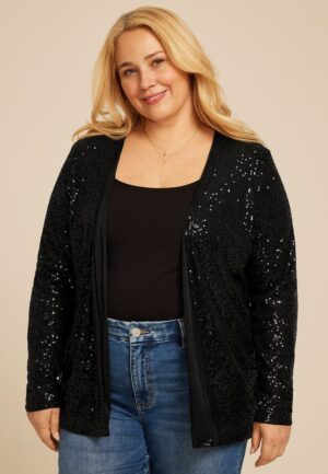 Plus Size Studio Y Sequin Cardigan