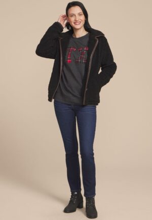 Plus Size State Plaid Crew Neck Sweatshirt