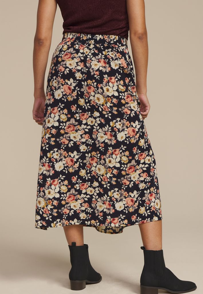 Button Front High Rise Midi Skirt - Image 2
