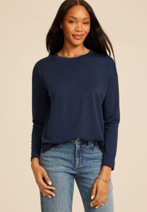 Heart Elbow Patch Long Sleeve Tee