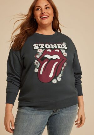 Plus Size Rolling Stones Relaxed Fit Sweatshirt