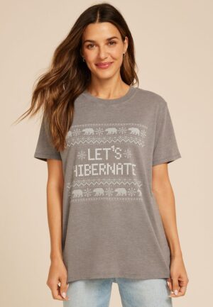 Lets Hibernate Oversized Fit Graphic Tee