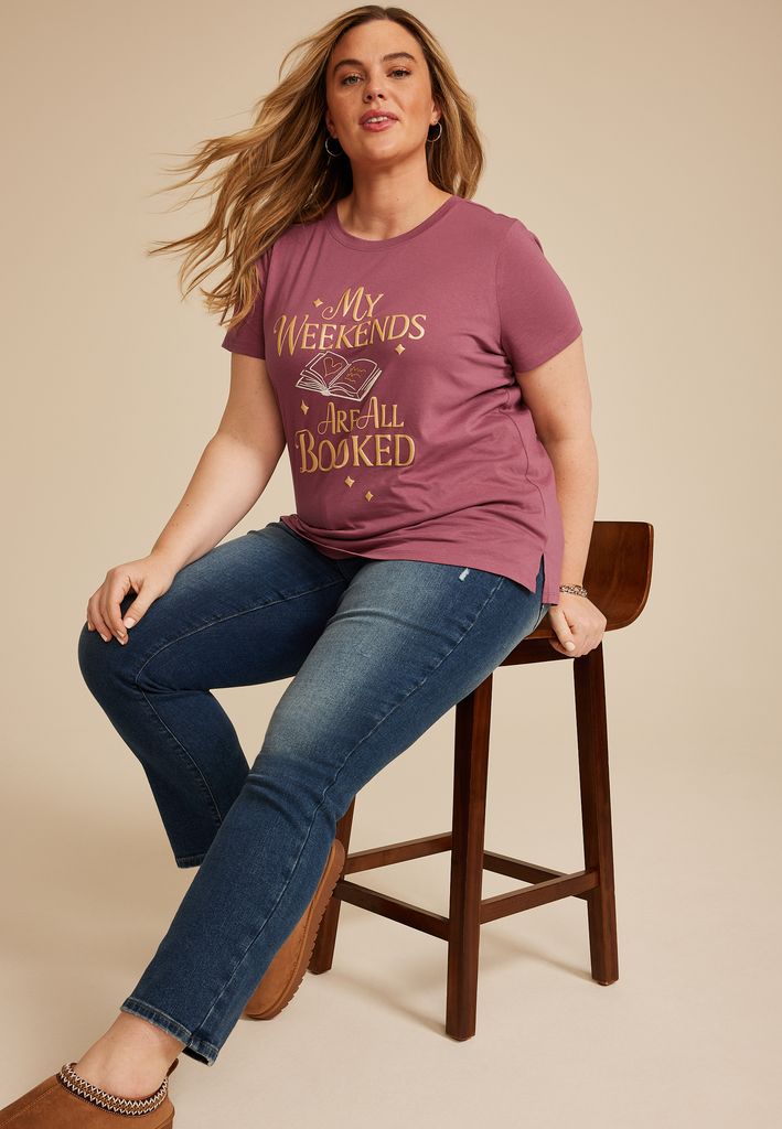 Plus Size My Weekends Are All Booked Classic Fit Graphic Tee - Image 3