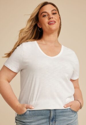 Plus Size 24/7 Dawson V Neck Tee