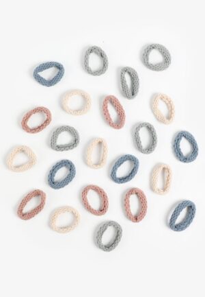 22 Pack Neutral Textured Seamless Hair Ties