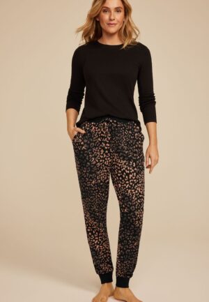 Animal Print Jogger Pajama Pants