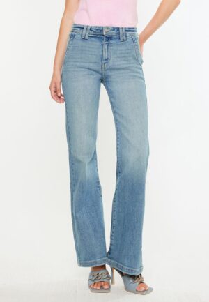 KanCan&trade; High Rise Slant Pocket Flare Jean