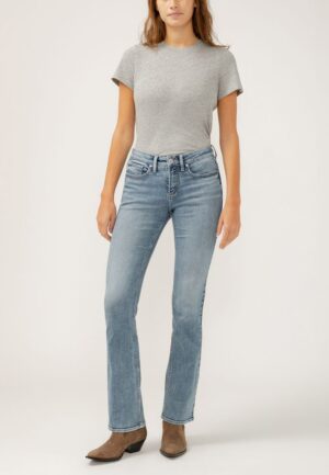 Silver Jeans Co.&reg; Suki Curvy Mid Rise Luxe Stretch Slim Boot Jean